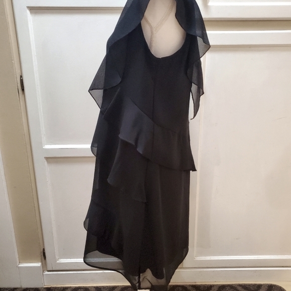 GLAMOUR by Gabriella Sky Women's Tiered Embellished Ruffle Dress - Picture 6 of 12